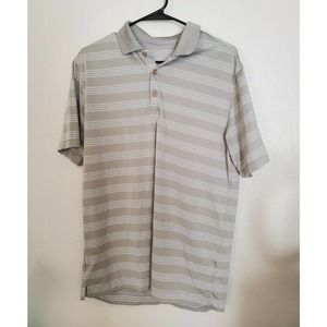 Nike Dri-FIT Grey Gray Golf Polo Buttons Size Men's M Medium PGA Woods Nicklaus
